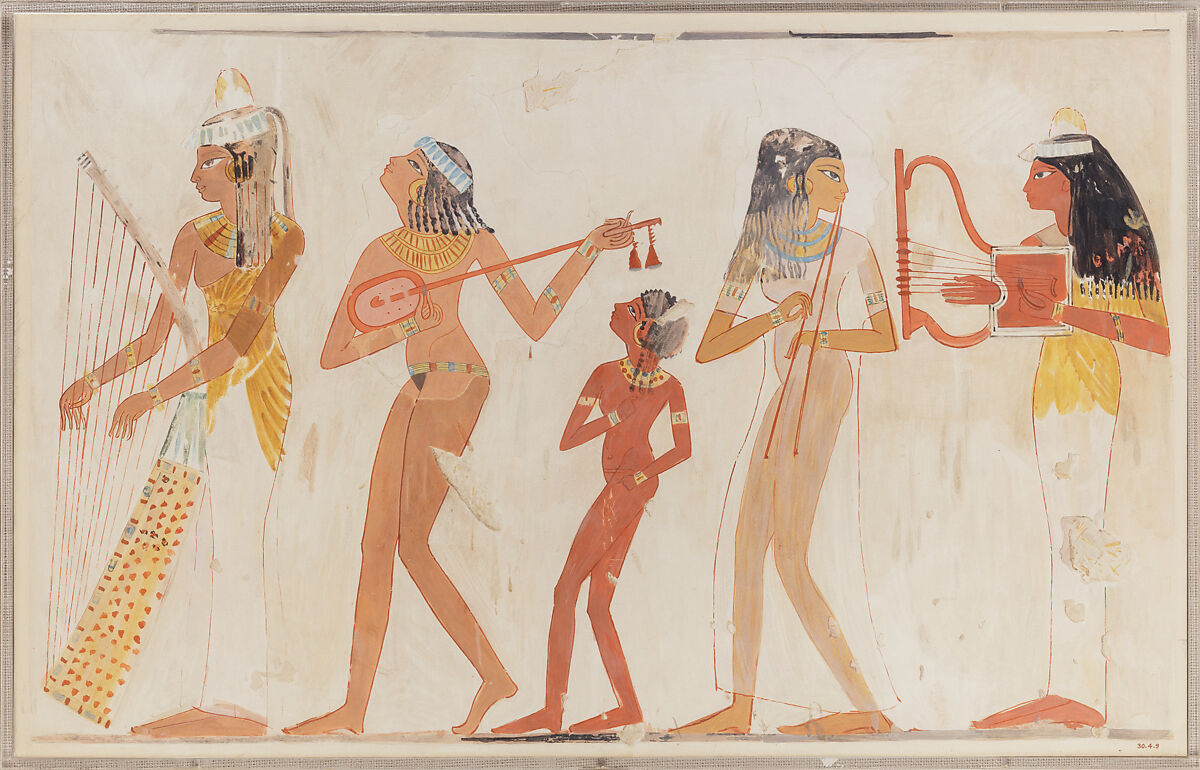 Female Musicians, Charles K. Wilkinson, Tempera on paper 