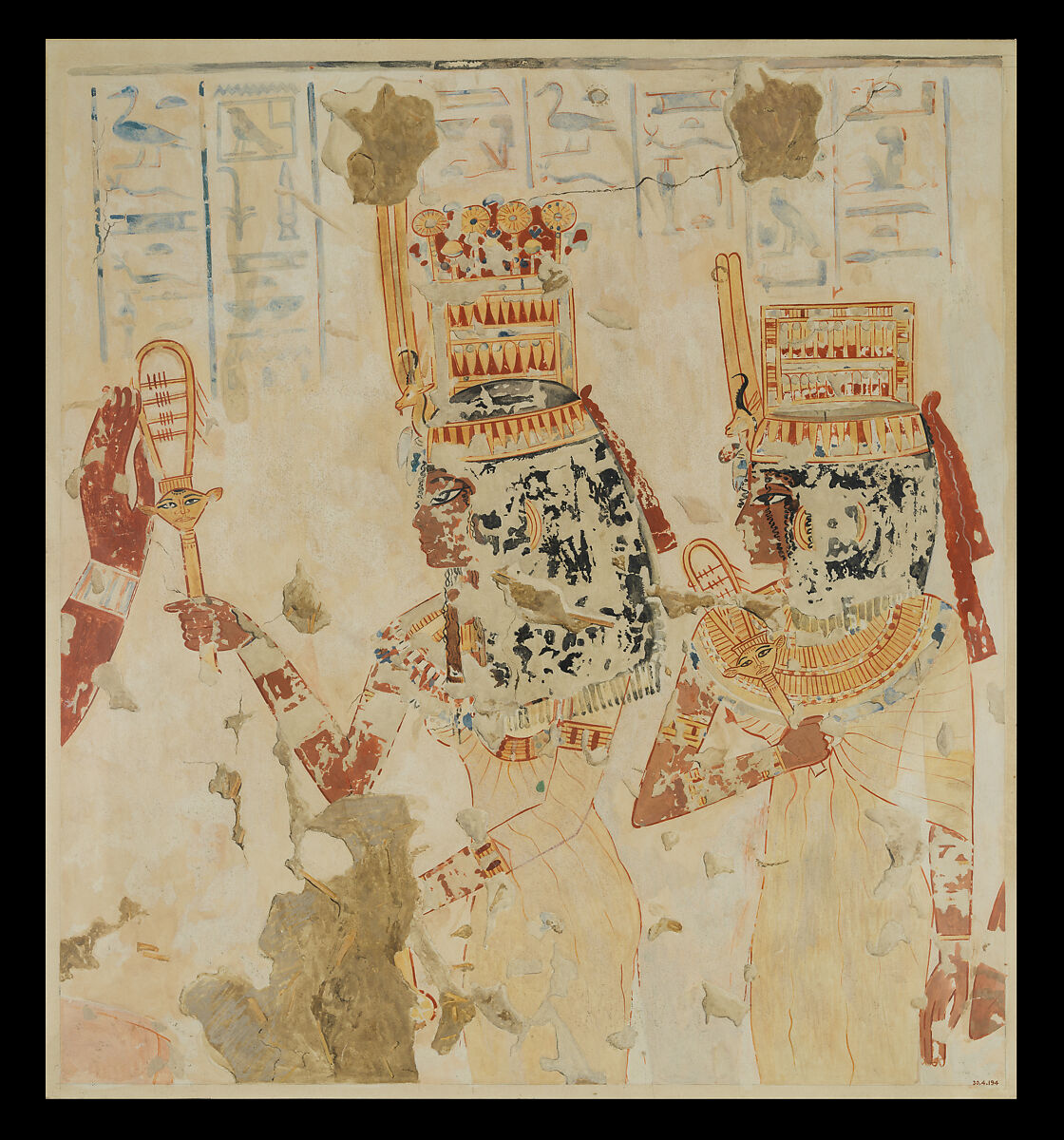 Two Daughters of Menna, Tomb of Menna, Charles K. Wilkinson, Tempera on paper 