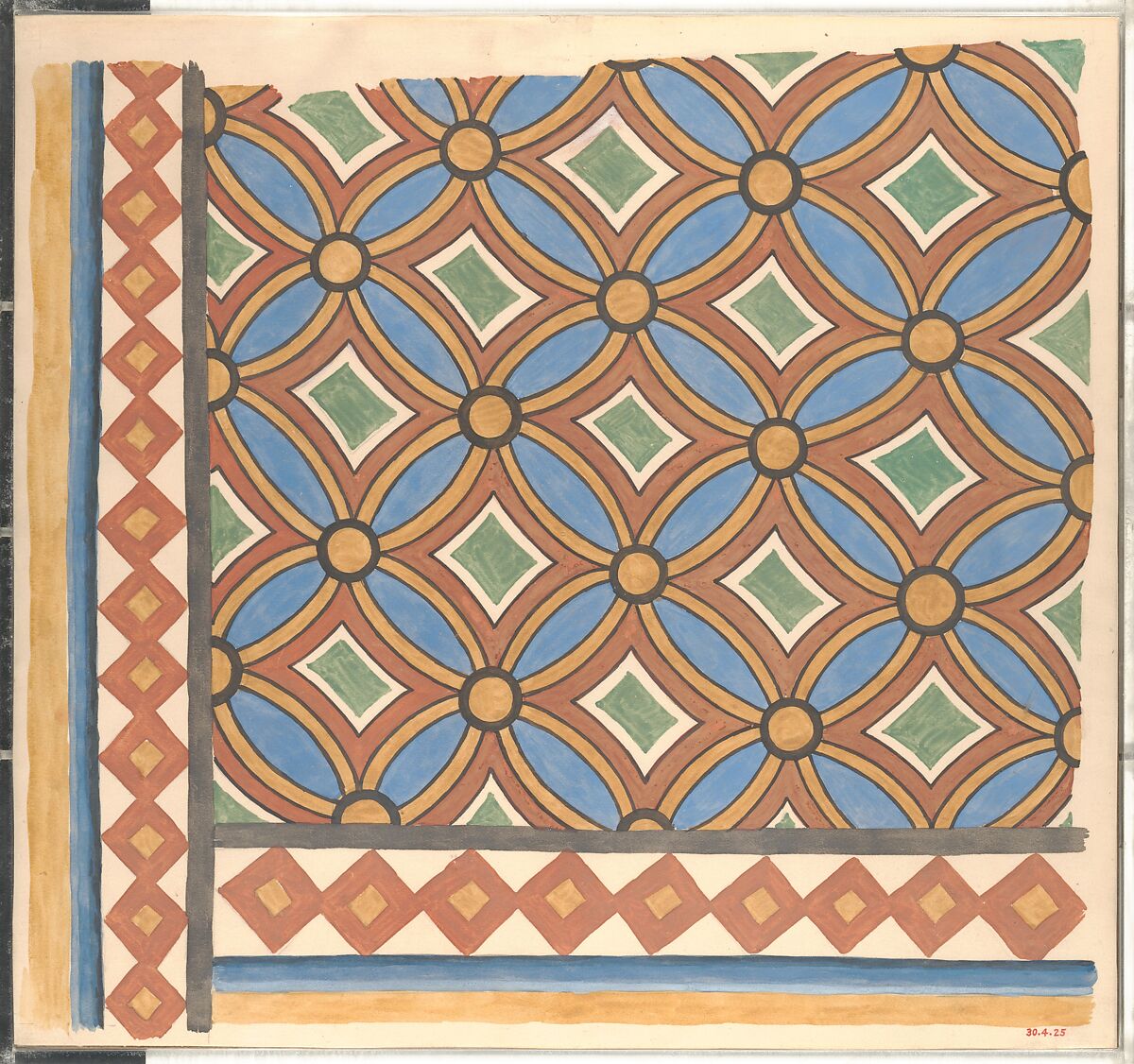 Ceiling Fragment, Hugh R. Hopgood, Tempera on paper 