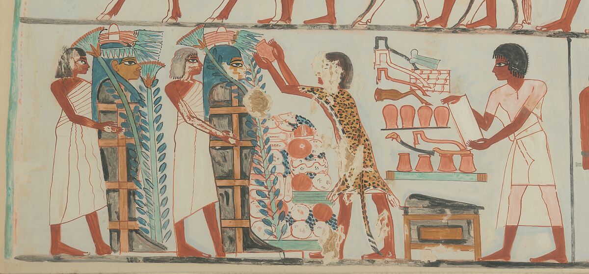 Funeral Procession, Tomb of Pairy, Nina de Garis Davies (1881–1965), Tempera on paper