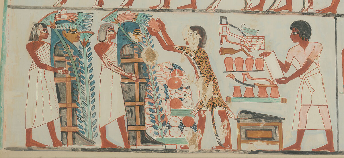 Funeral Procession, Tomb of Pairy, Nina de Garis Davies (1881–1965), Tempera on paper