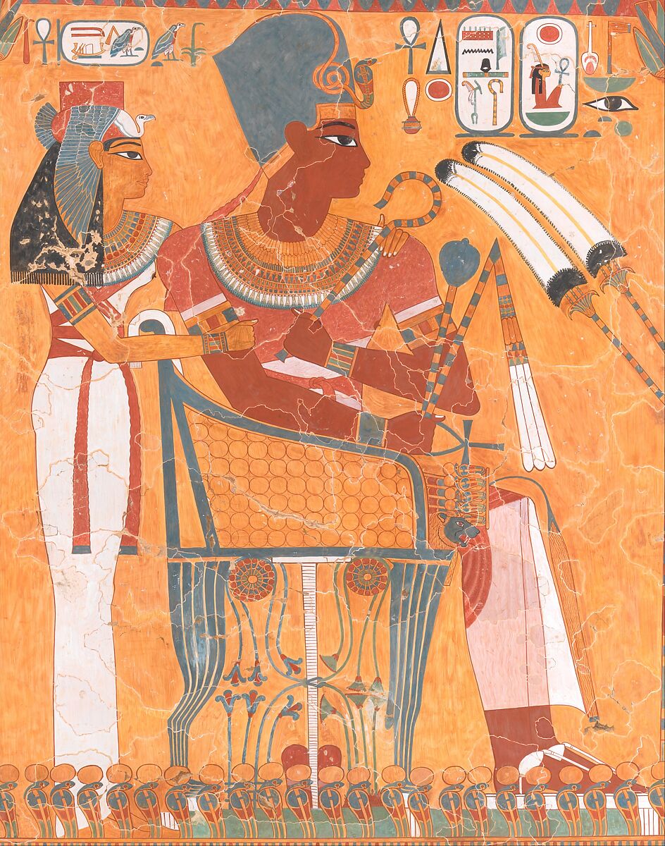Amenhotep III and his Mother, Mutemwia, in a Kiosk, Nina de Garis Davies (1881–1965), Tempera on paper