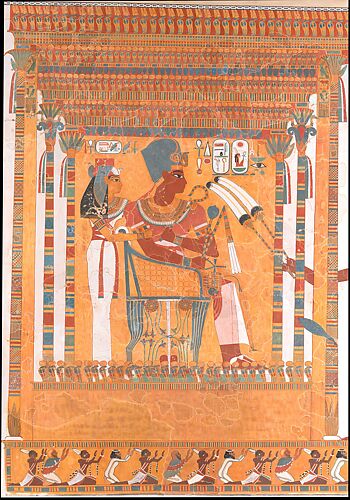 Amenhotep III and his Mother, Mutemwia, in a Kiosk