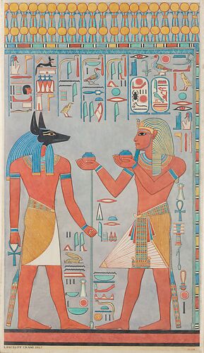 The King with Anubis, Tomb of Haremhab