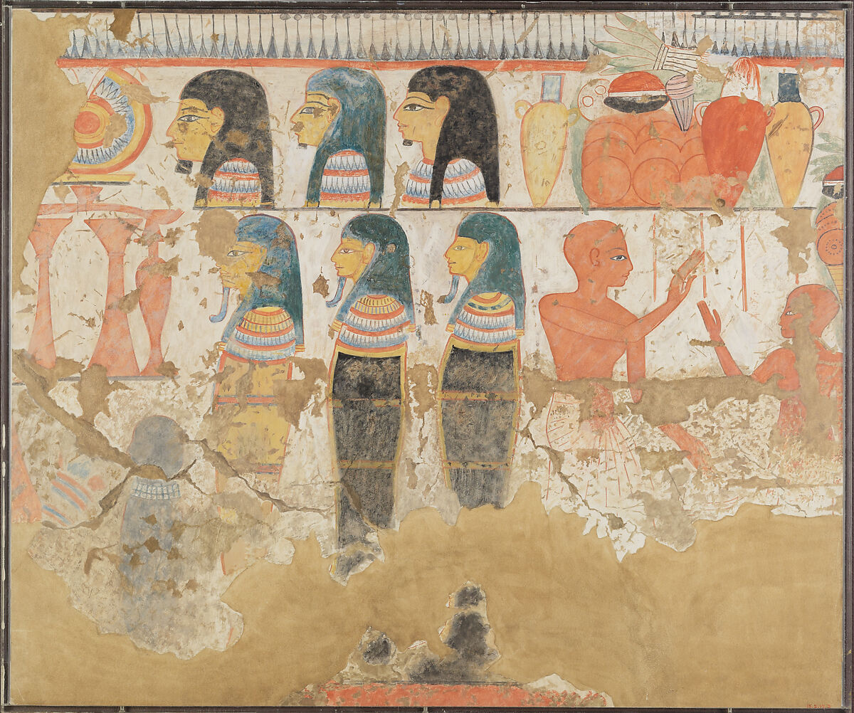 Funerary Equipment, Tomb of Userhat, Norman de Garis Davies (1865–1941), Tempera on paper 