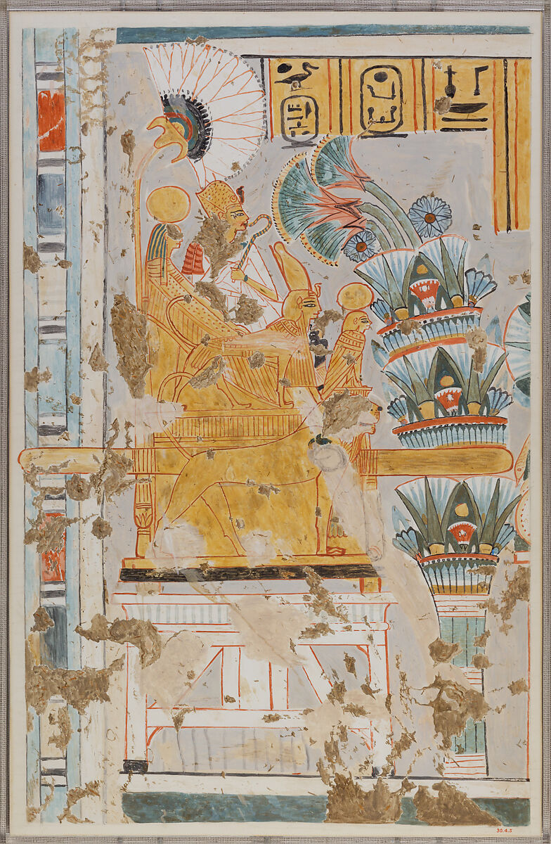 Statue of Deified Amenhotep I, Nina de Garis Davies (1881–1965), Tempera on paper 