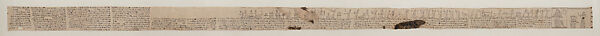 Mummy bandage of Hepmeneh, born of Tasheritentaqeri, inscribed with text and vignette from the Book of the Dead