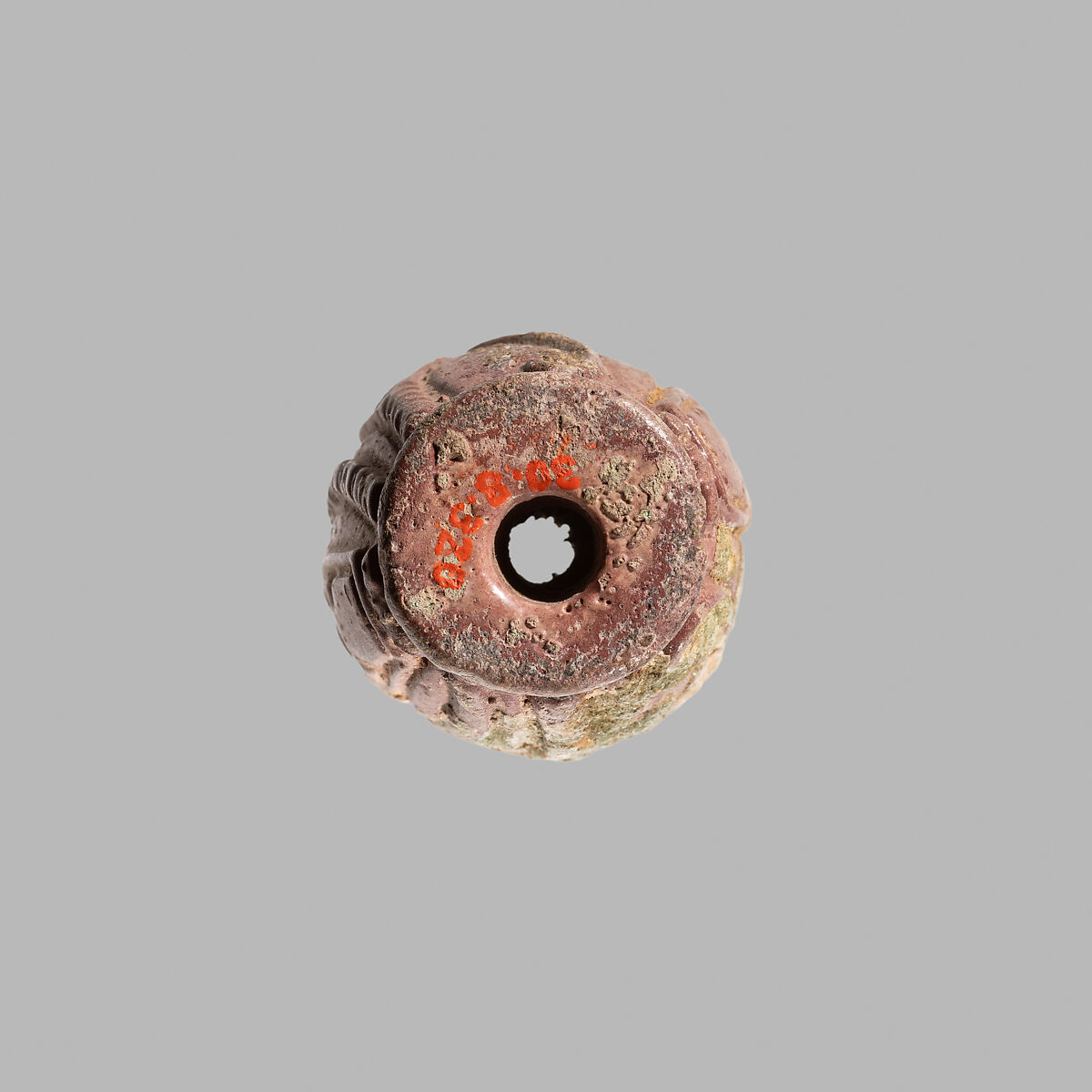 Bead with Cartouche of Shebitqo, Faience