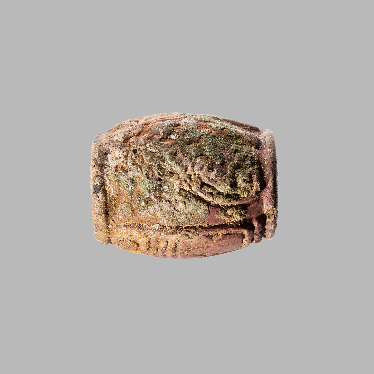 Bead with Cartouche of Shebitqo, Faience