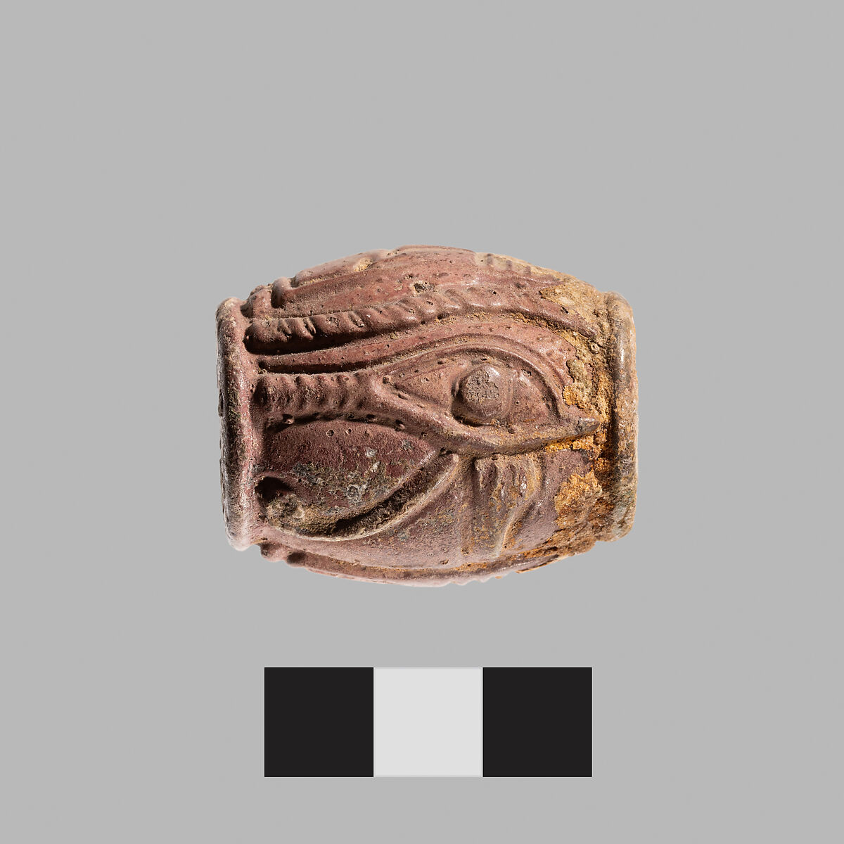 Bead with Cartouche of Shebitqo, Faience