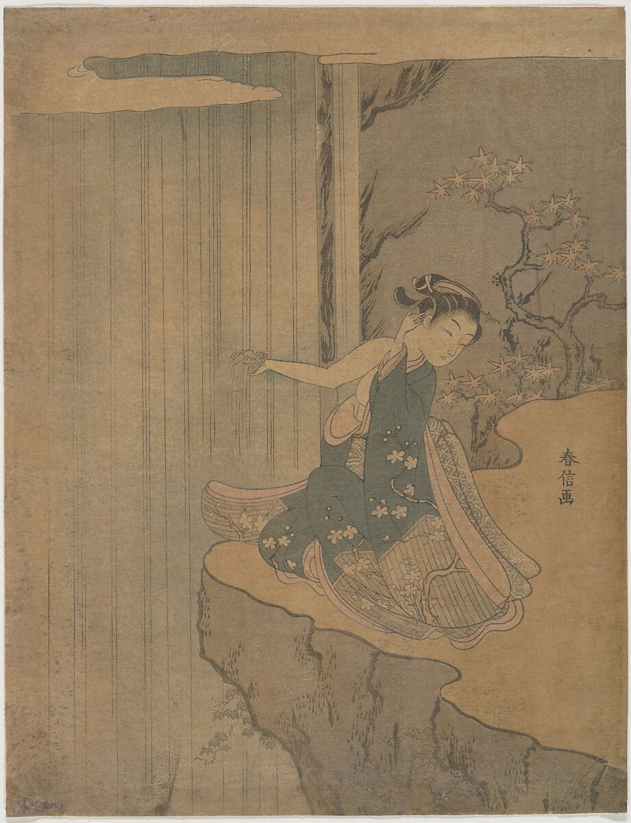Parody of the Legend of Kyoyu and Sofu, Suzuki Harunobu (Japanese, 1725–1770), Woodblock print; ink and color on paper, Japan 