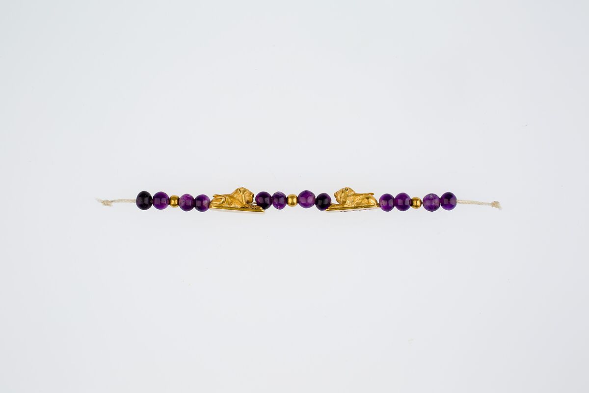Lion Bracelet of Sithathoryunet, Gold, amethyst