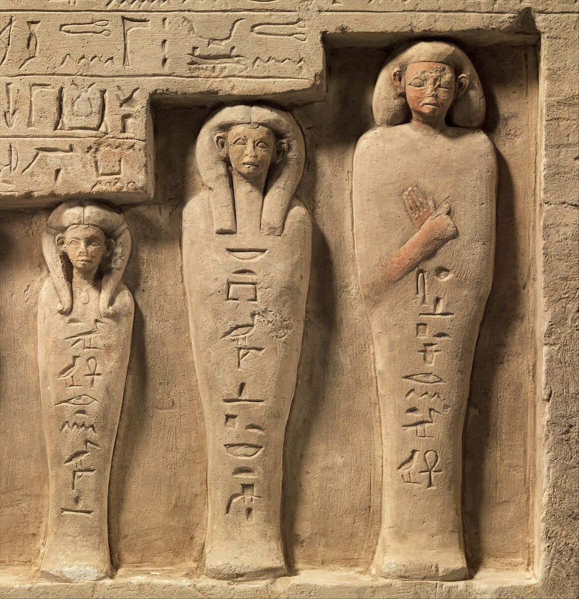 Relief from the Chapel of the Overseer of the Troops Sehetepibre, Limestone, paint