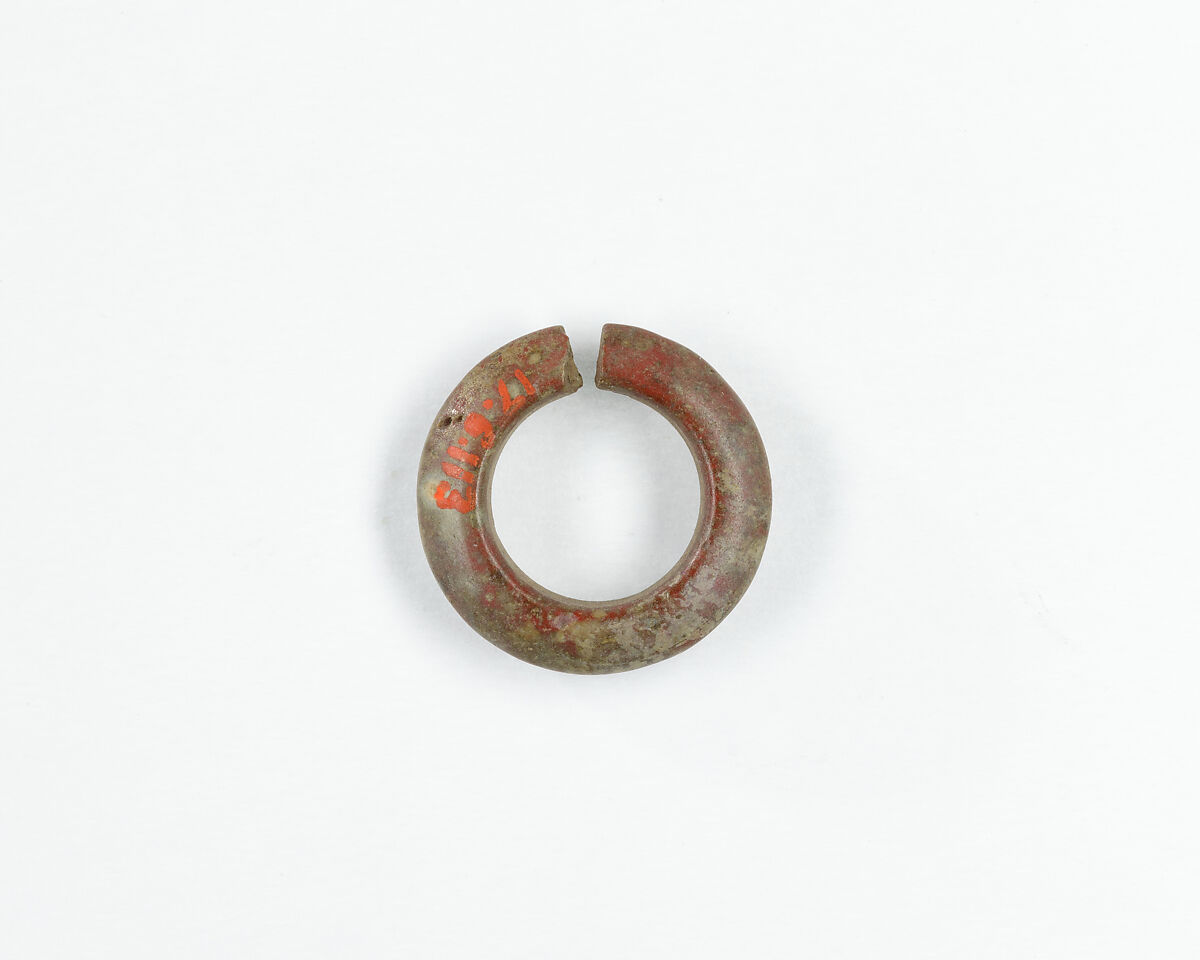 Penannular Earring, Red jasper