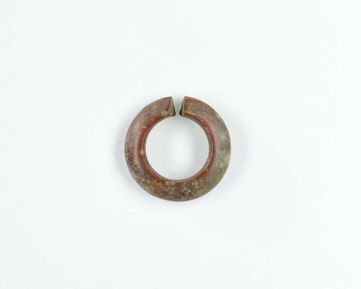 Penannular Earring, Red jasper 