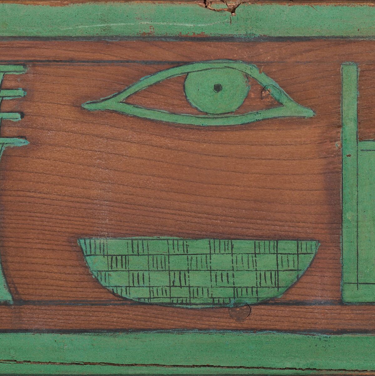 Outer Coffin of Nephthys, Painted sycomore and ziziphus wood, gold leaf