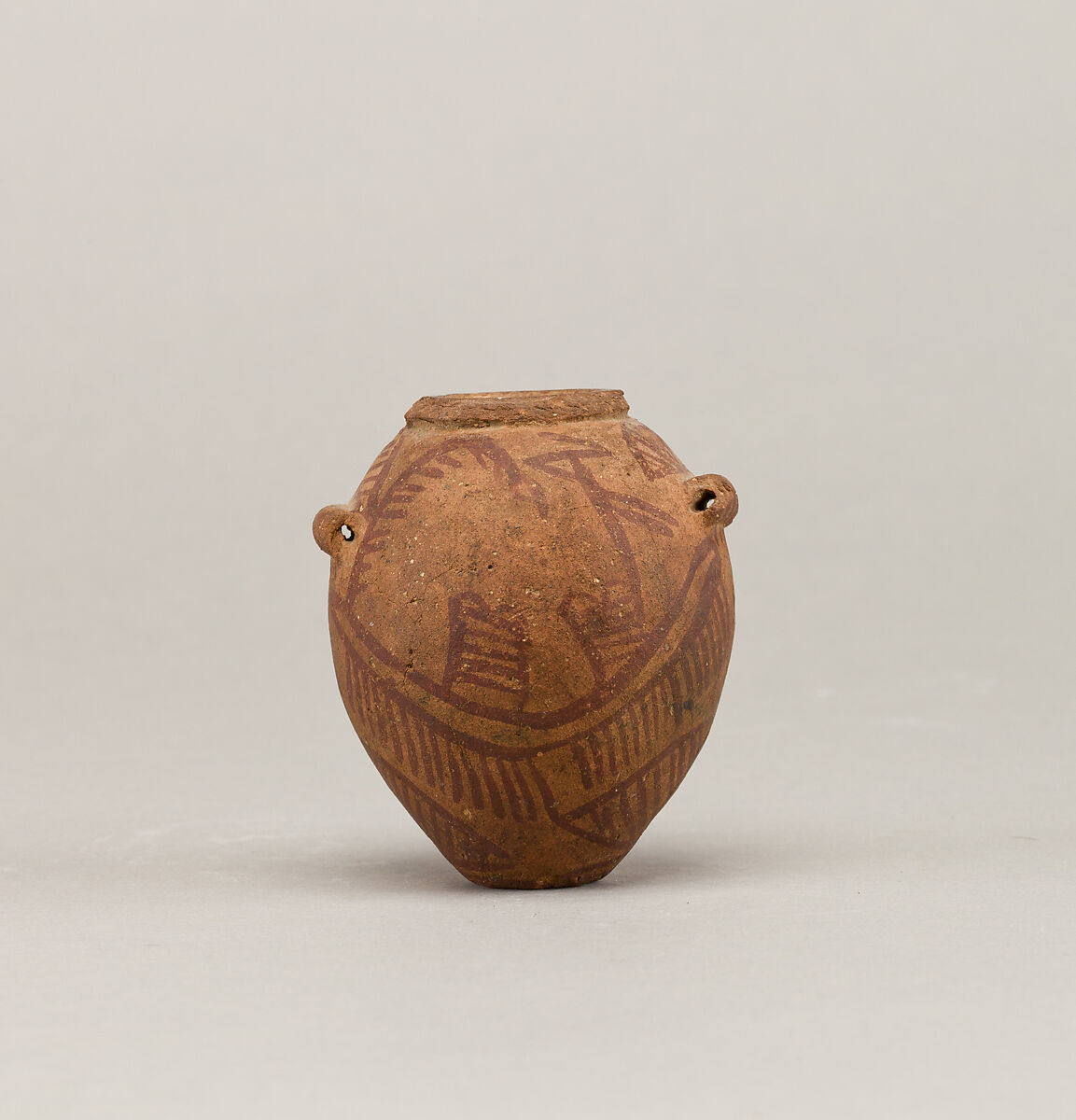 Decorated ware jar with two boats, Pottery, paint