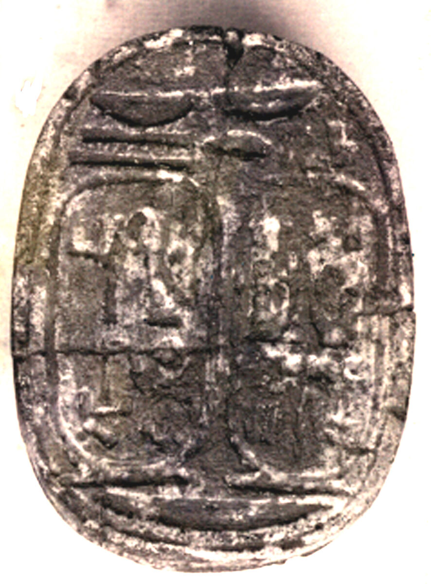 Scarab Inscribed with the Names of Ramesses II, Faience 