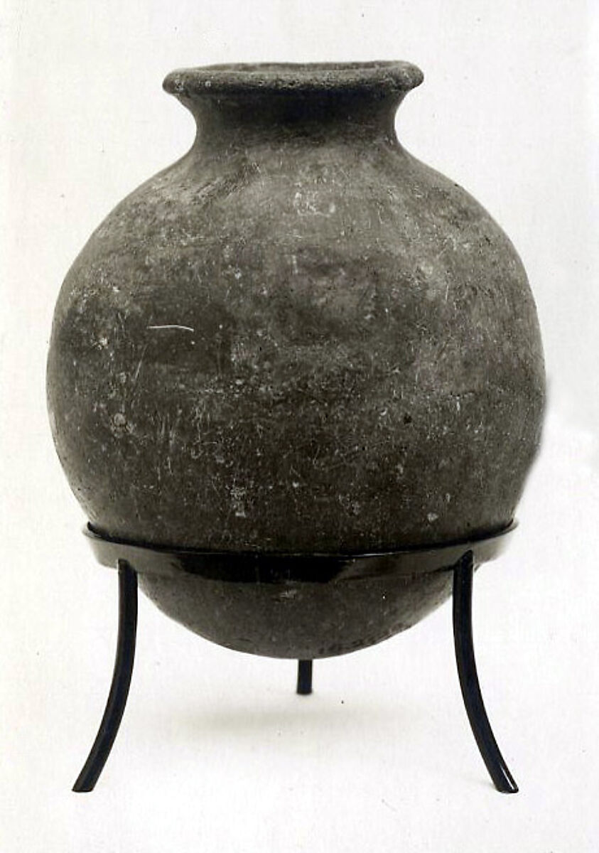 Red polished ware jar, Pottery