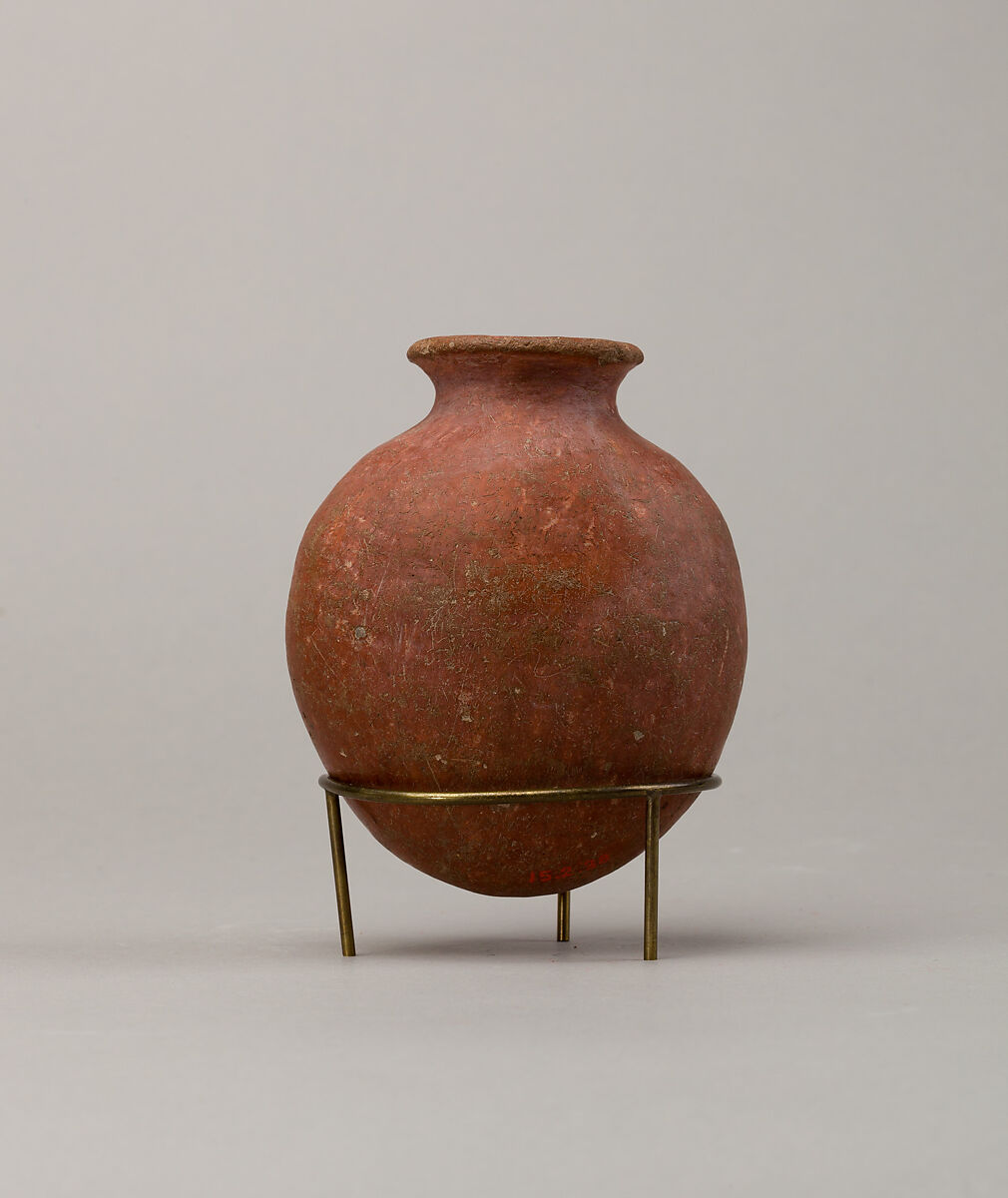 Red polished ware jar, Pottery 