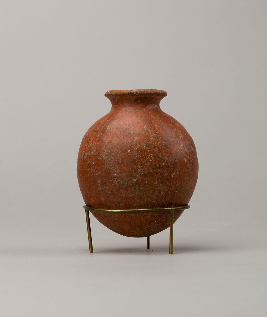 Red polished ware jar, Pottery