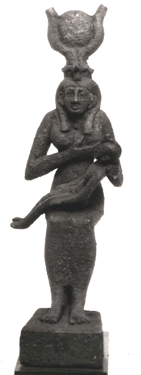 Statuette of Isis and Horus, Copper alloy 