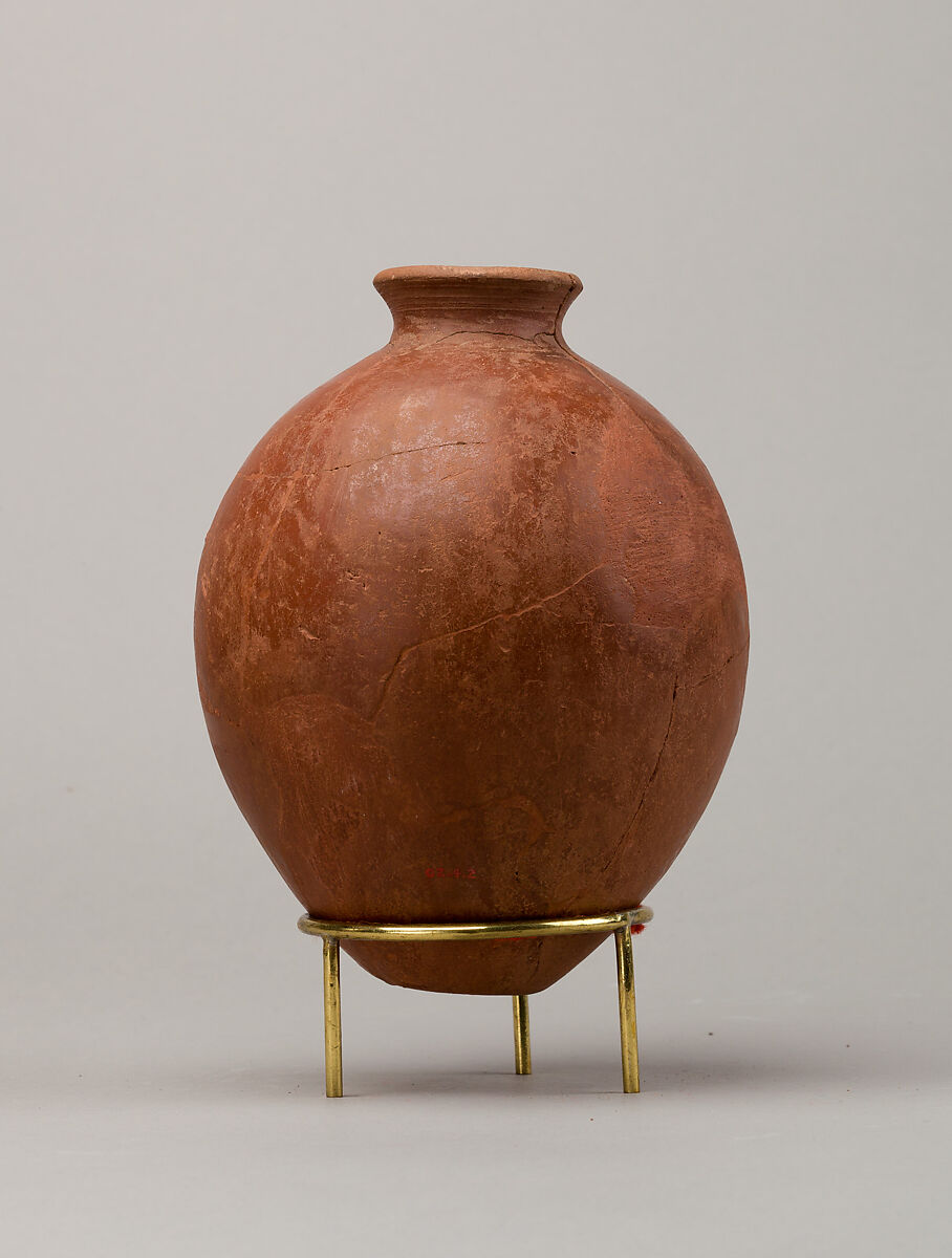 Red polish ware jar, Pottery 