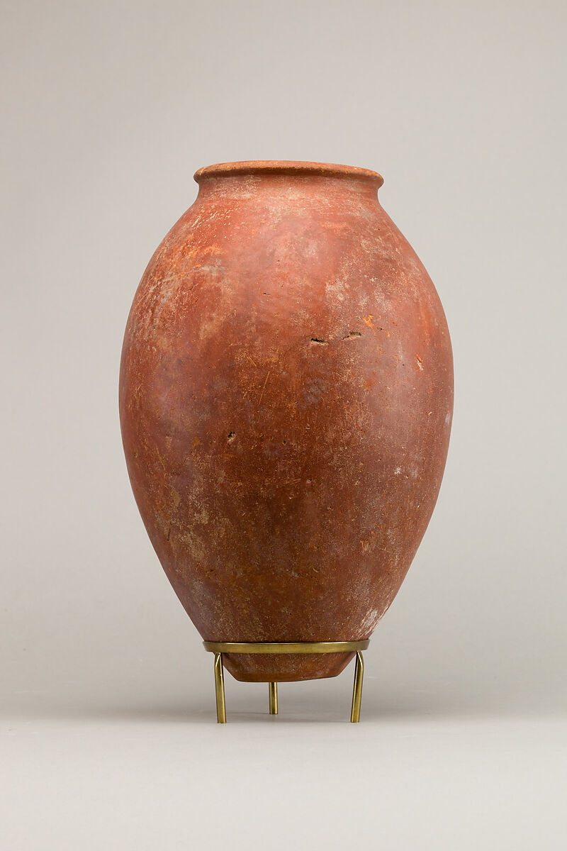 Red polished ware jar, Pottery