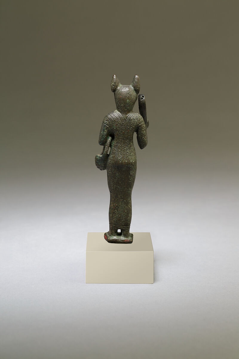 Statuette of cat-headed Bastet, Cupreous metal