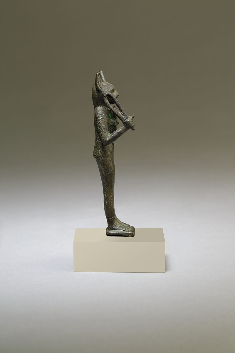 Statuette of cat-headed Bastet, Cupreous metal