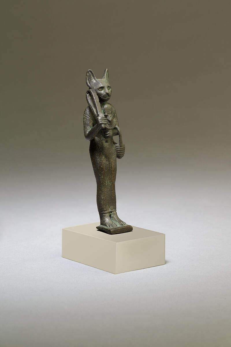Statuette of cat-headed Bastet, Cupreous metal
