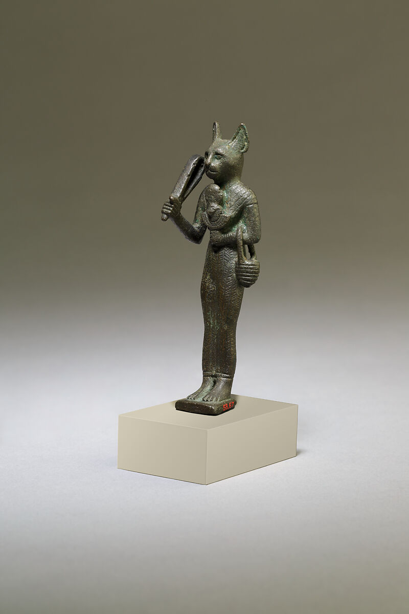 Bastet statuette, Cupreous metal 