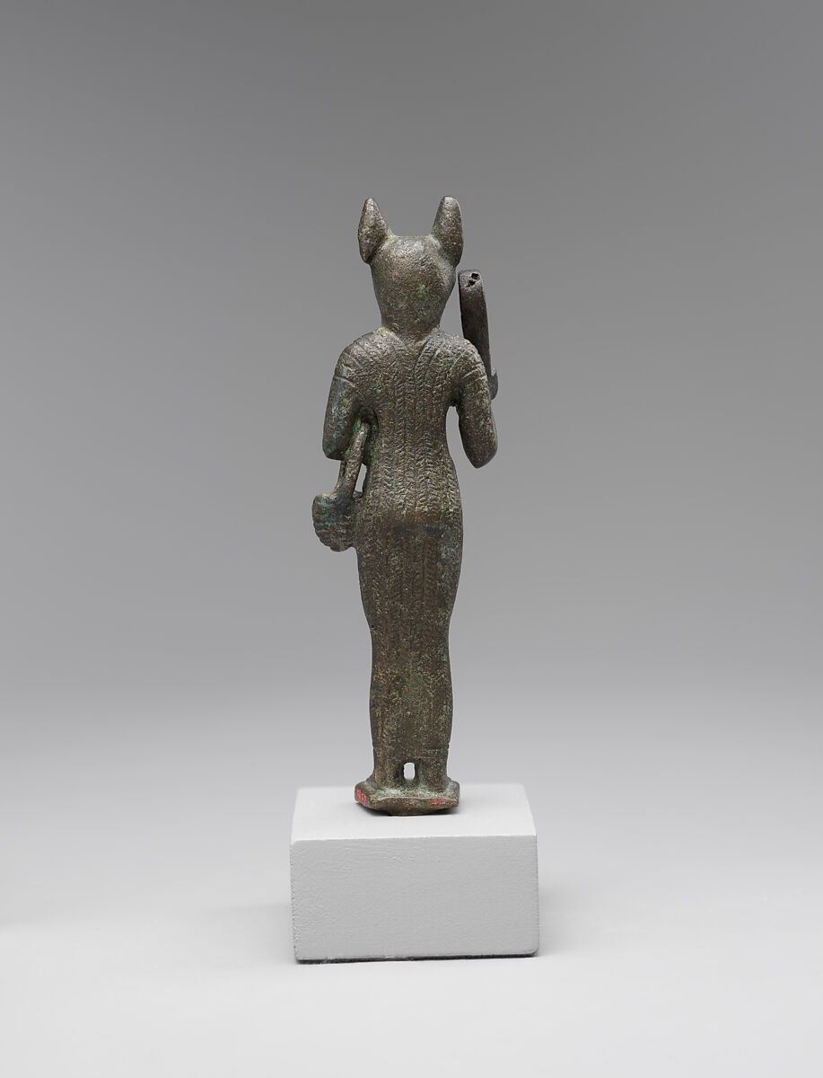 Statuette of cat-headed Bastet, Cupreous metal