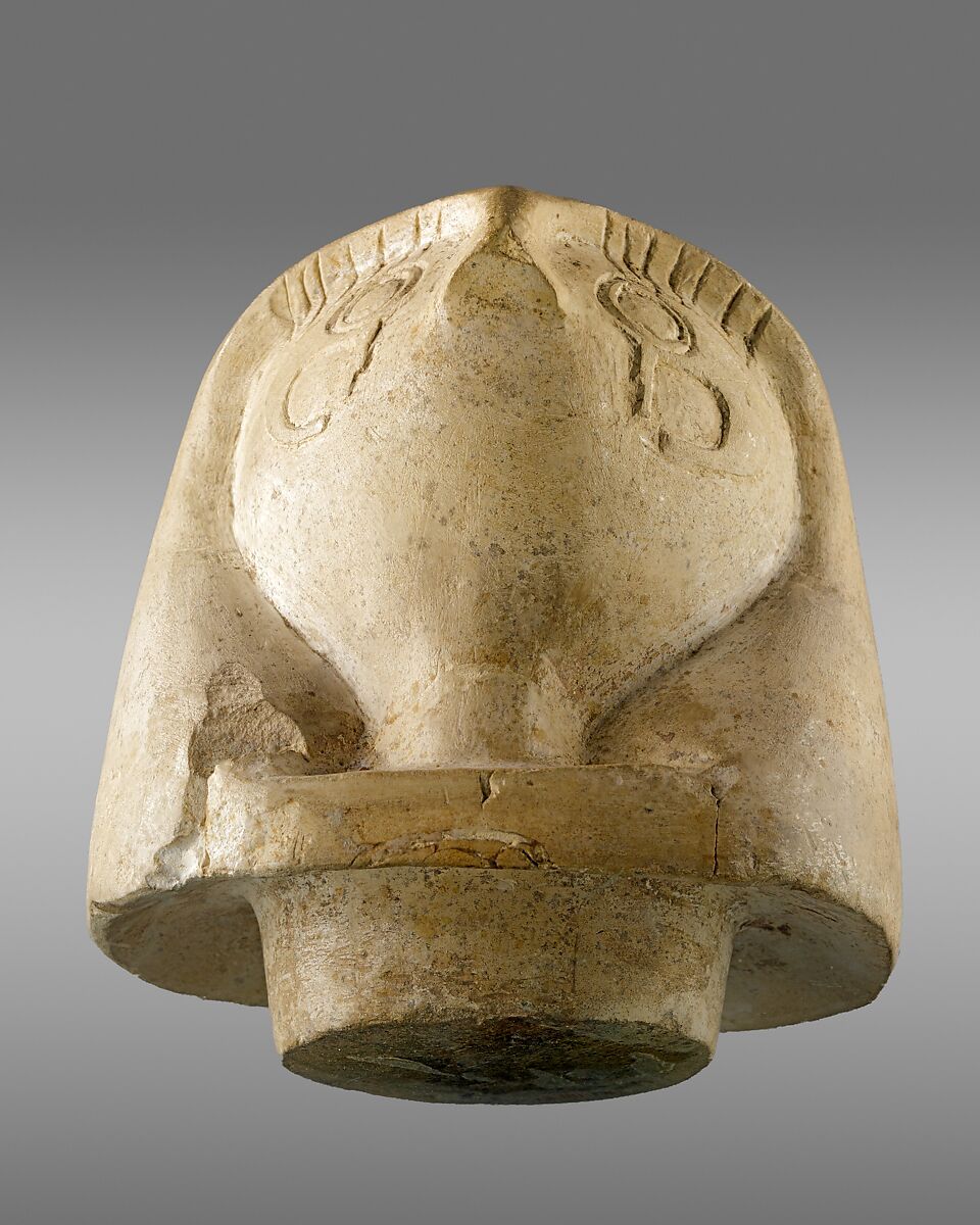 Canopic jar with falcon head (Qebehsenuef), Limestone