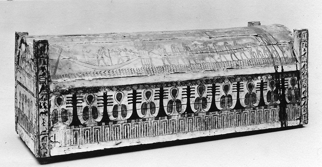 Outer Qersu Coffin of the Priest Hor, Wood, paint, gesso