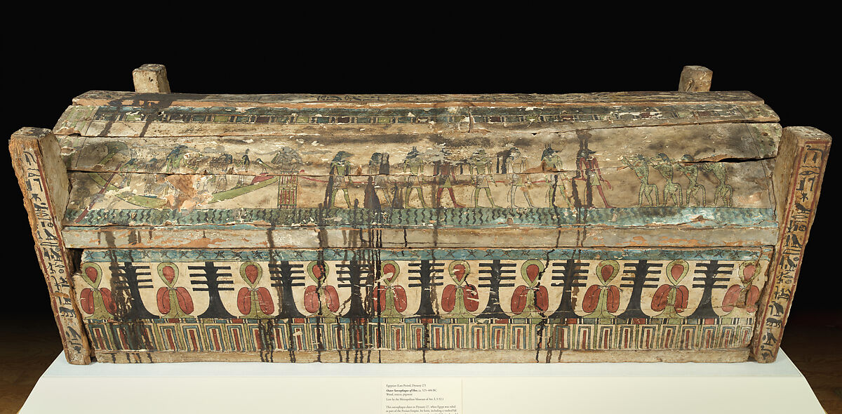 Outer Qersu Coffin of the Priest Hor, Wood, paint, gesso