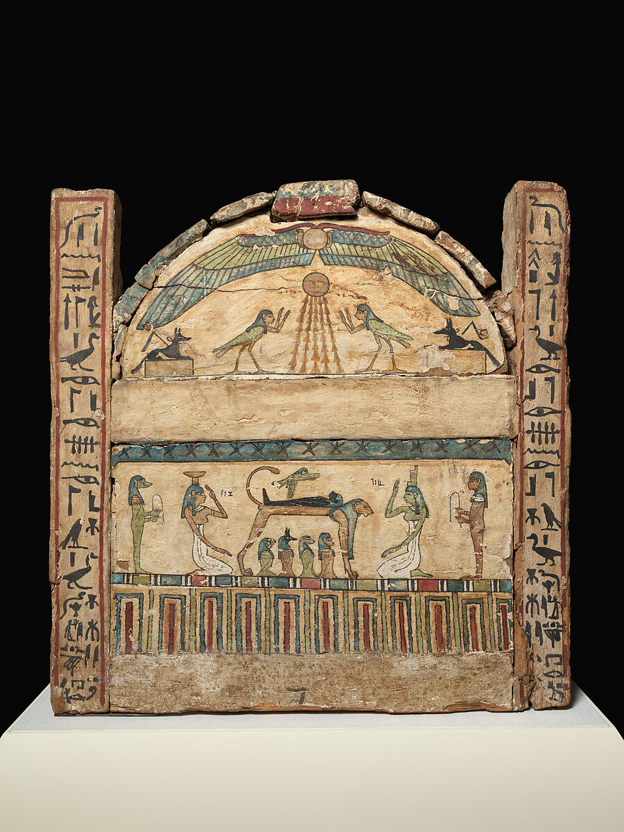 Outer Qersu Coffin of the Priest Hor, Wood, paint, gesso