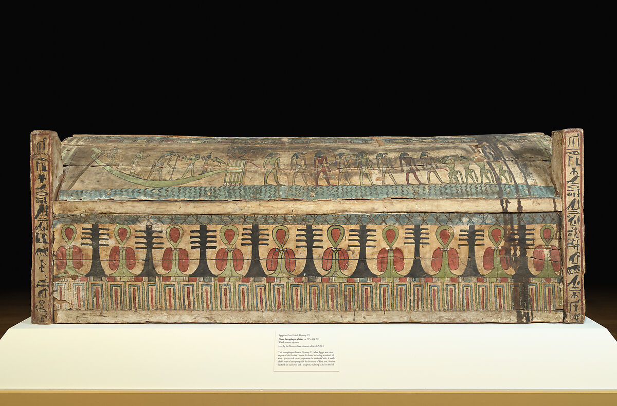 Outer Qersu Coffin of the Priest Hor, Wood, paint, gesso