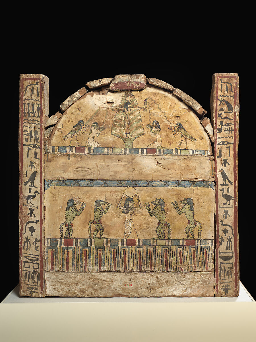 Outer Qersu Coffin of the Priest Hor, Wood, paint, gesso