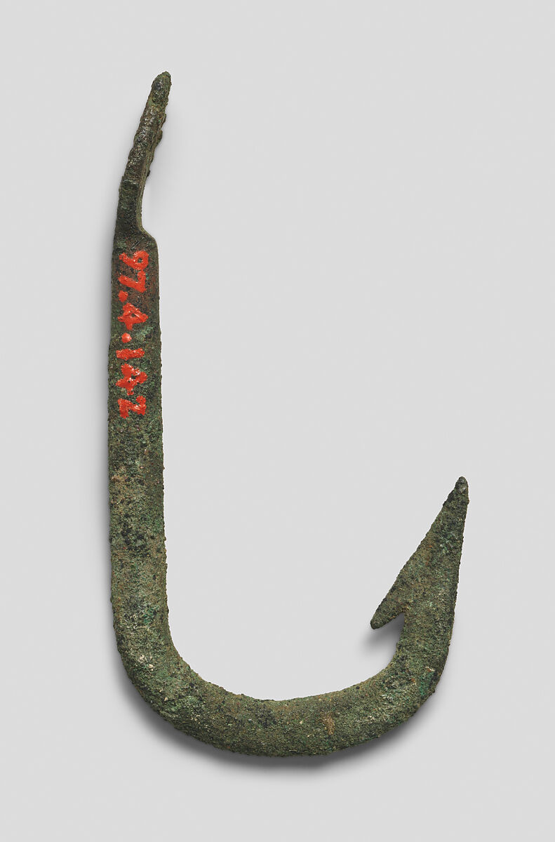 Barbed fishhook, Copper alloy