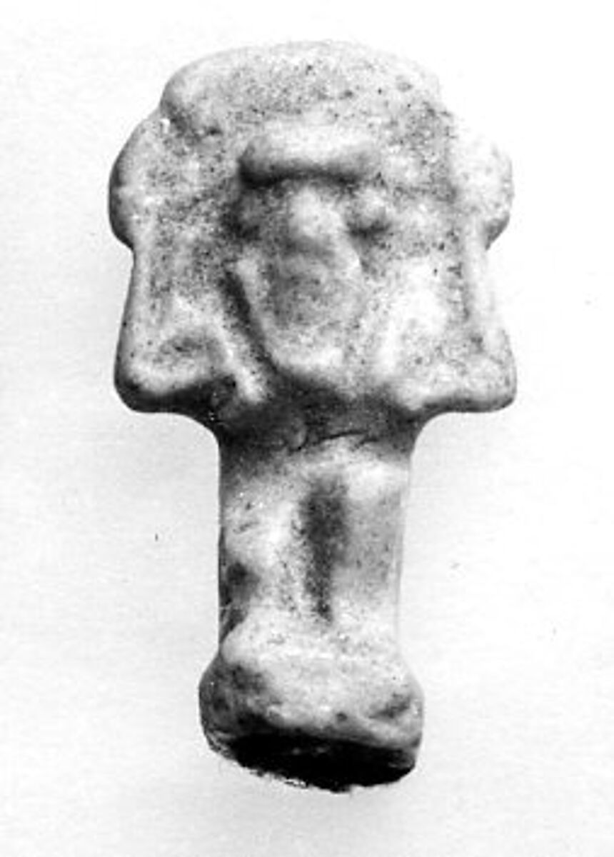 Shu amulet, Faience 