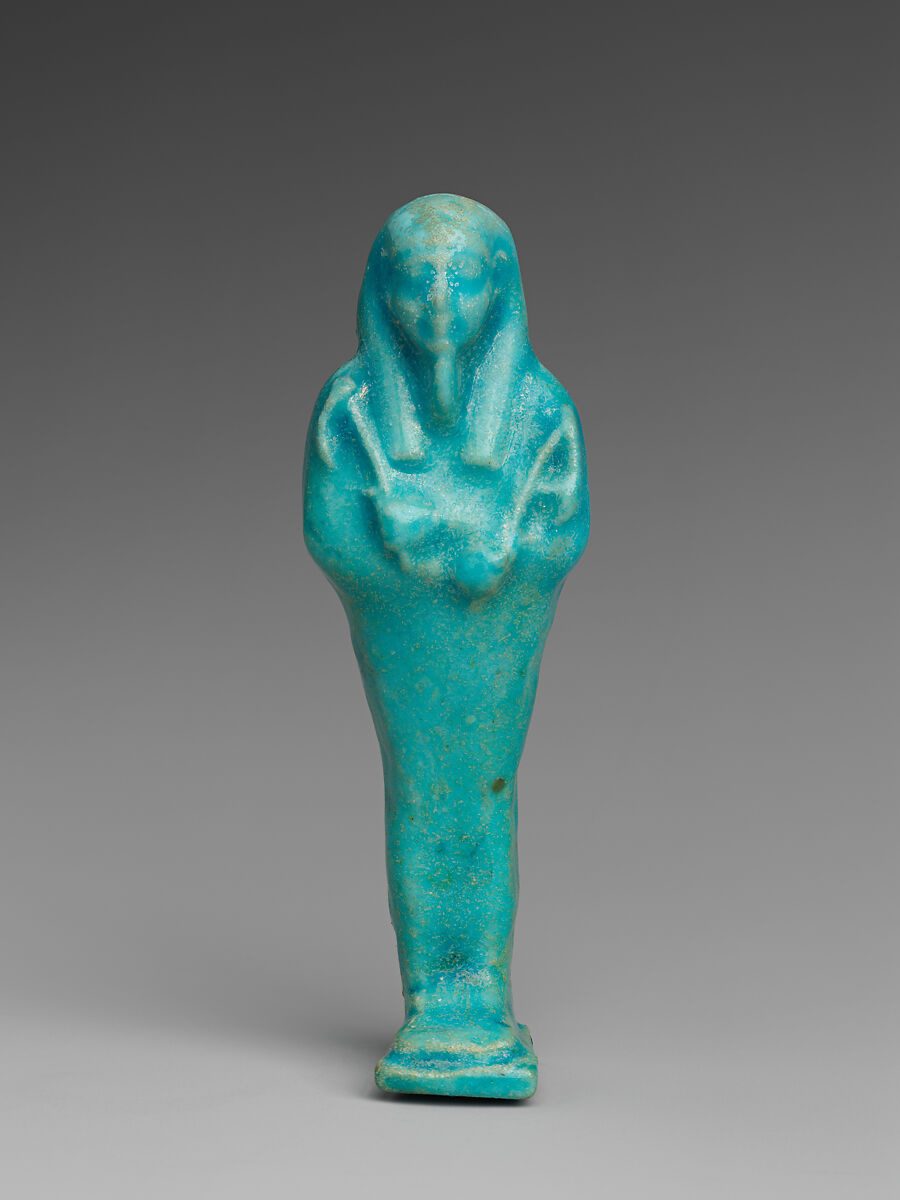 Shabti of Petosiris, son of Djedhor, Faience 