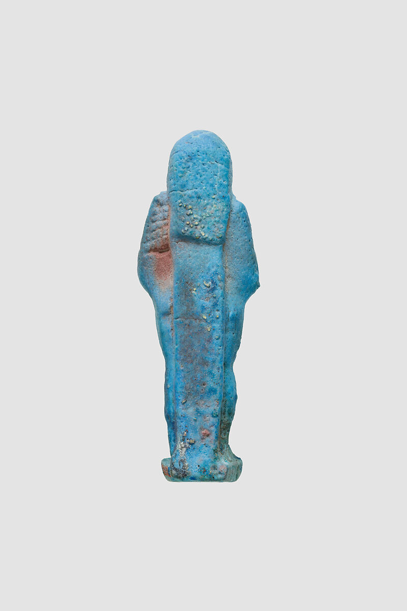 Uninscribed shabti from tomb of Nespekashuty, Faience