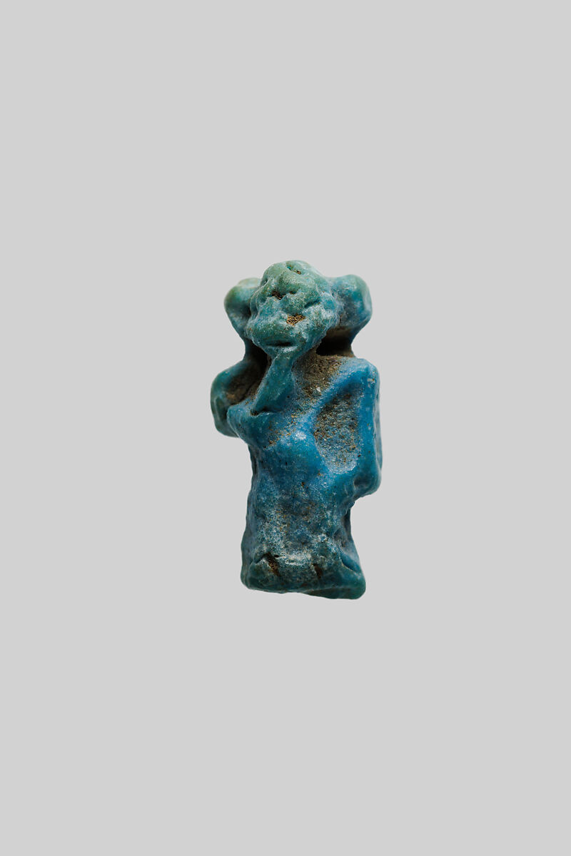 Harpokrates amulet (?), Faience 