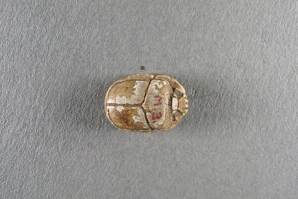 Scarab inscribed with the name of Khufu, Glazed steatite