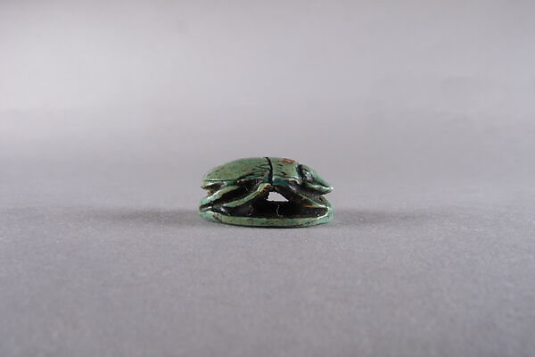 Scarab with blessing related to Amun-Re, Glazed steatite