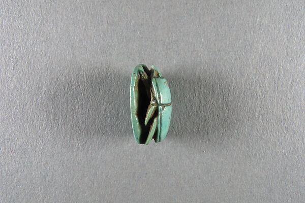 Scarab with blessing, Glazed steatite