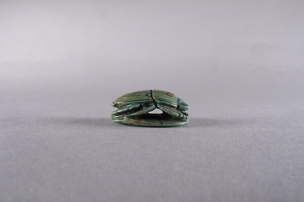 Scarab Inscribed with Blessing Related to Amun (Amun-Re), Glazed steatite