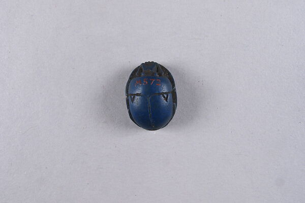 Scarab Inscribed with Blessing Related to Amun (Amun-Re), Faience or glass