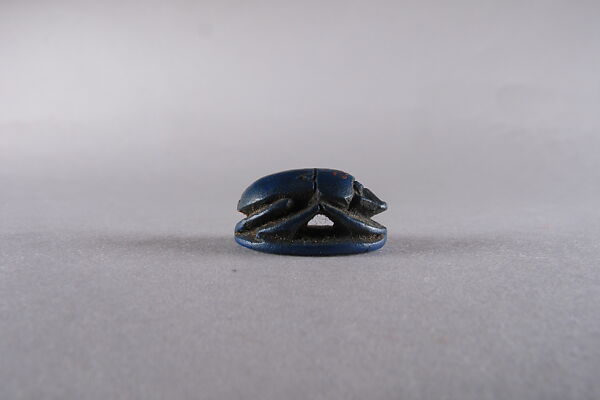 Scarab Inscribed with Blessing Related to Amun (Amun-Re), Faience or glass
